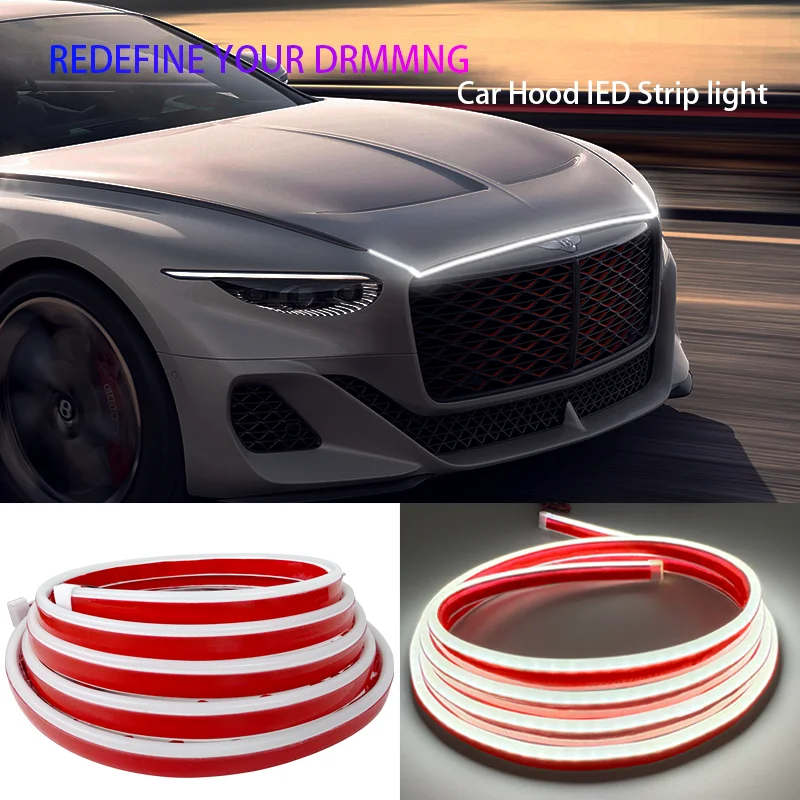 

Universal Running Lights LED Car Hood Light Bar High Brightness Flexible Hood Strip Waterproof for SUV Truck Accessories 12V