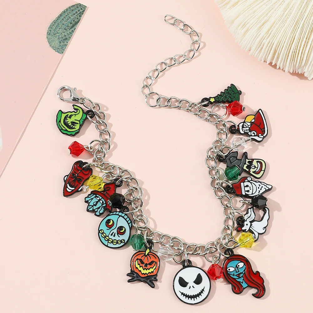 The Nightmare Before Christmas Armbänder für Frauen, Jack Skellington, Sally, Oogie Boogie, Schmuckanhänger, Trend, Accessoires – Detail 2