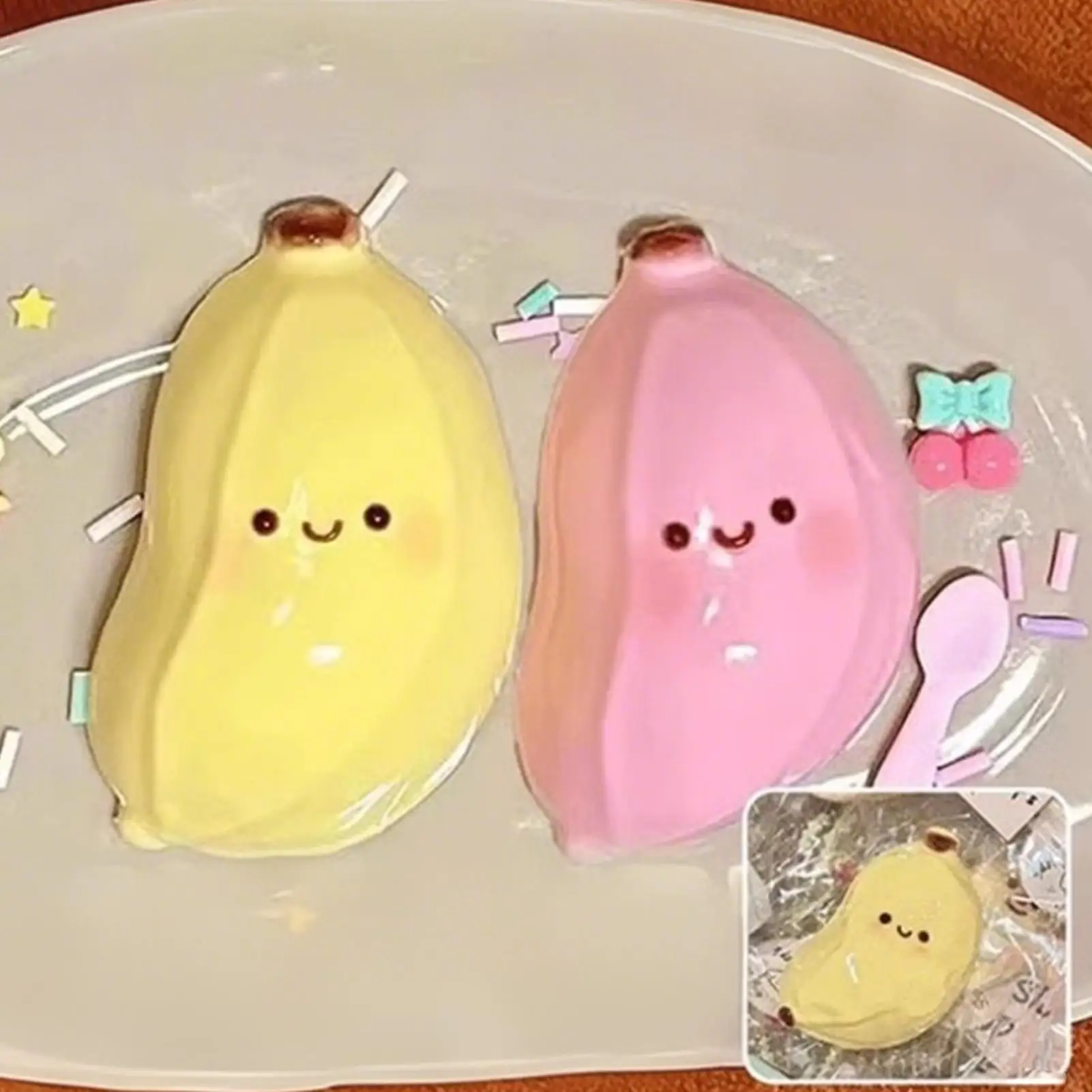 

Мягкая игрушка Squishys Banana Squeeze Toy - милые сенсорные игрушки для снятия стресса для детей и взрослых, мягкая поддельная еда, розыгрыш, подарок на день рождения