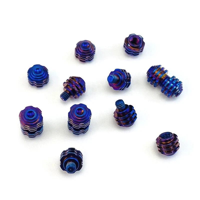 CNC 2 Colors Titanium Alloy Material Folding Knife Thumb Pushed Screw Button Rivet Nail Stud DIY Making Parts Accessories - Image 2