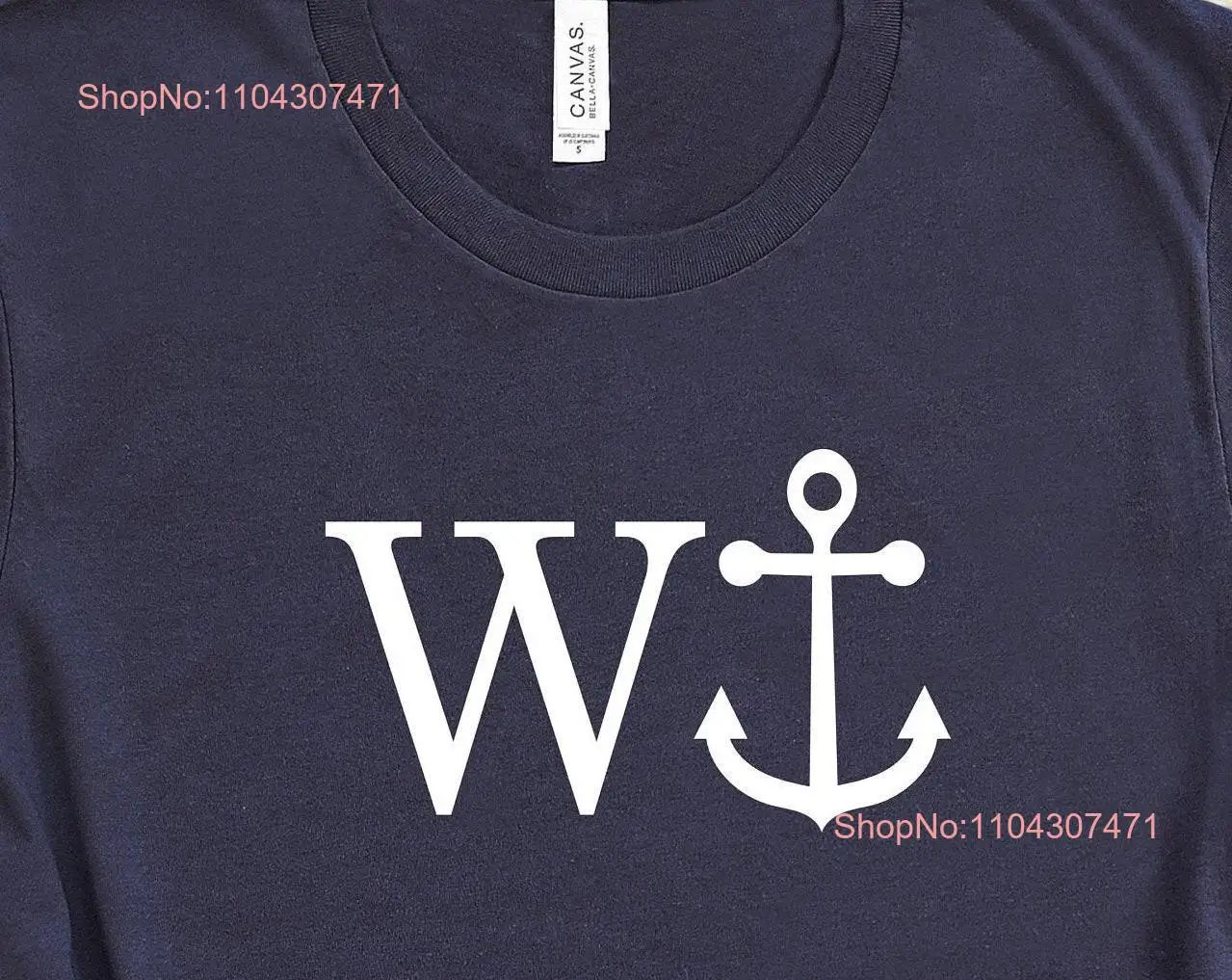 Wanker T shirt W and Anchor Funny Adult long or short sleeves