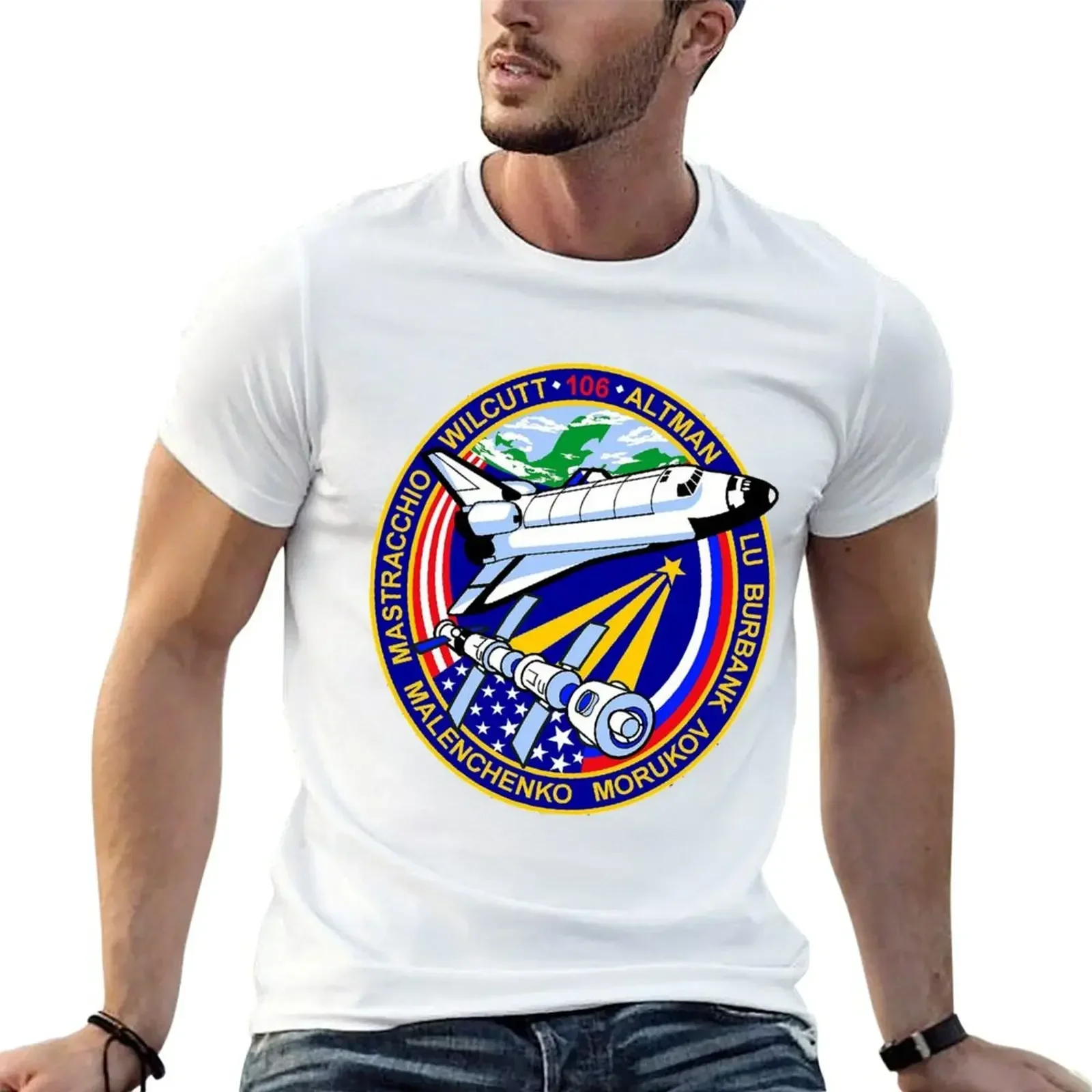 STS-106 Space Shuttle Atlantis Mission Logo T-Shirt sports fans cute tops Men's t-shirts