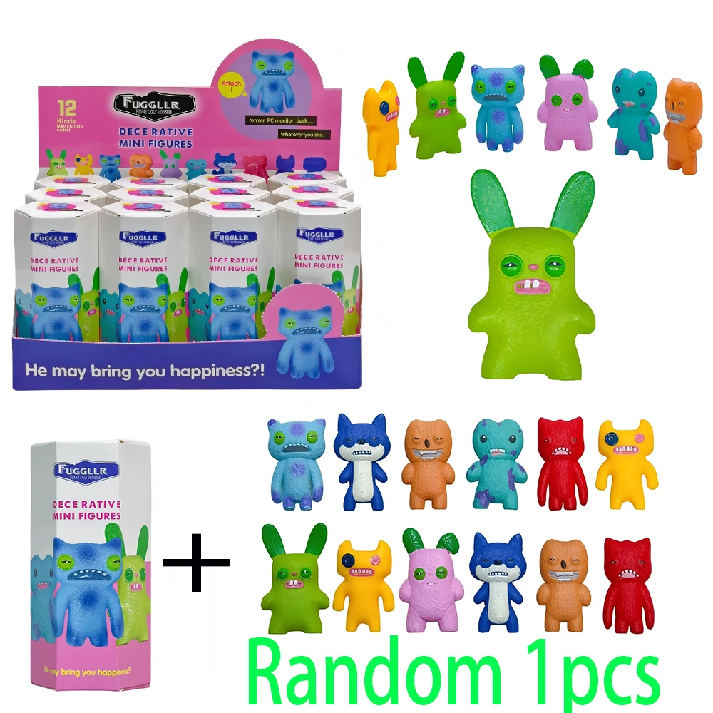 

2025 Popular New Station Posture Cute Teeth Monster Angel Blind Box Computer Desktop Decoration Ornament Gift Figurine