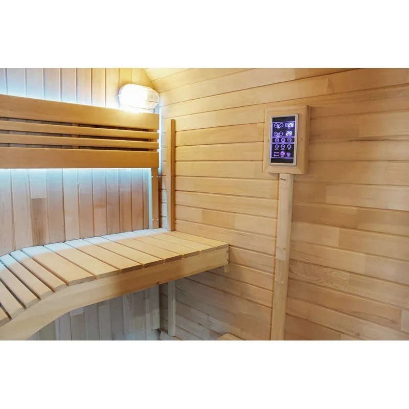 Outdoor SaunaModern Design Cabin Outdoor Barrel Sauna 4 Person Infrared Wood Outdoor Sauna view 5