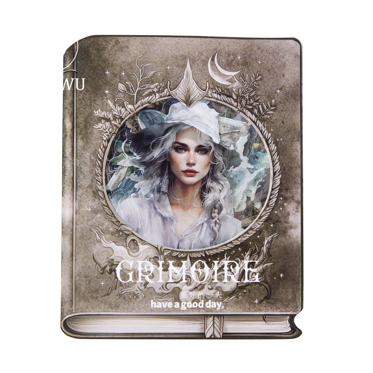 JIANWU 40 Sheets Sacred Grimoire Series Vintage Magic Witch Material Decor PET Sticker Creative DIY Journal Collage Stationery