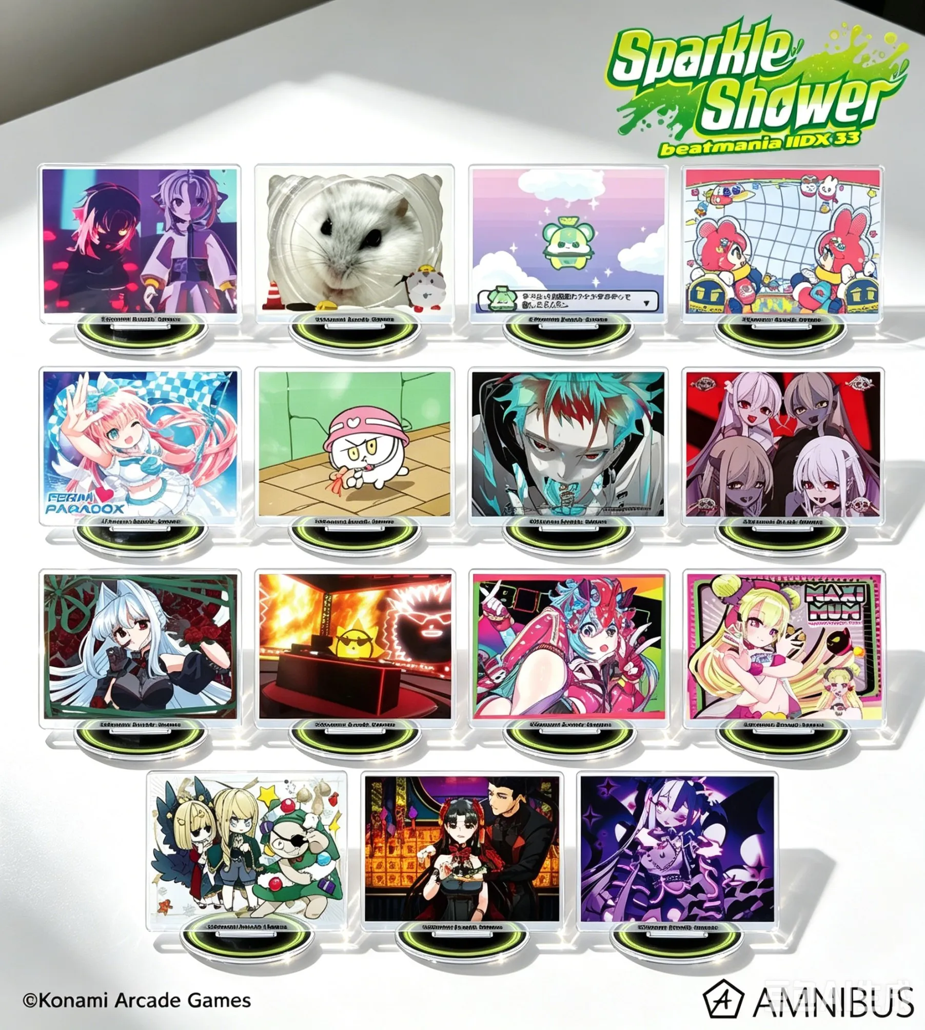 15cm Anime Beatmania IIDX 33 Sparkle Shower Acrylic Standing Sign Board Desk Decorations Bedroom Decoration Fans Gifts Keychains