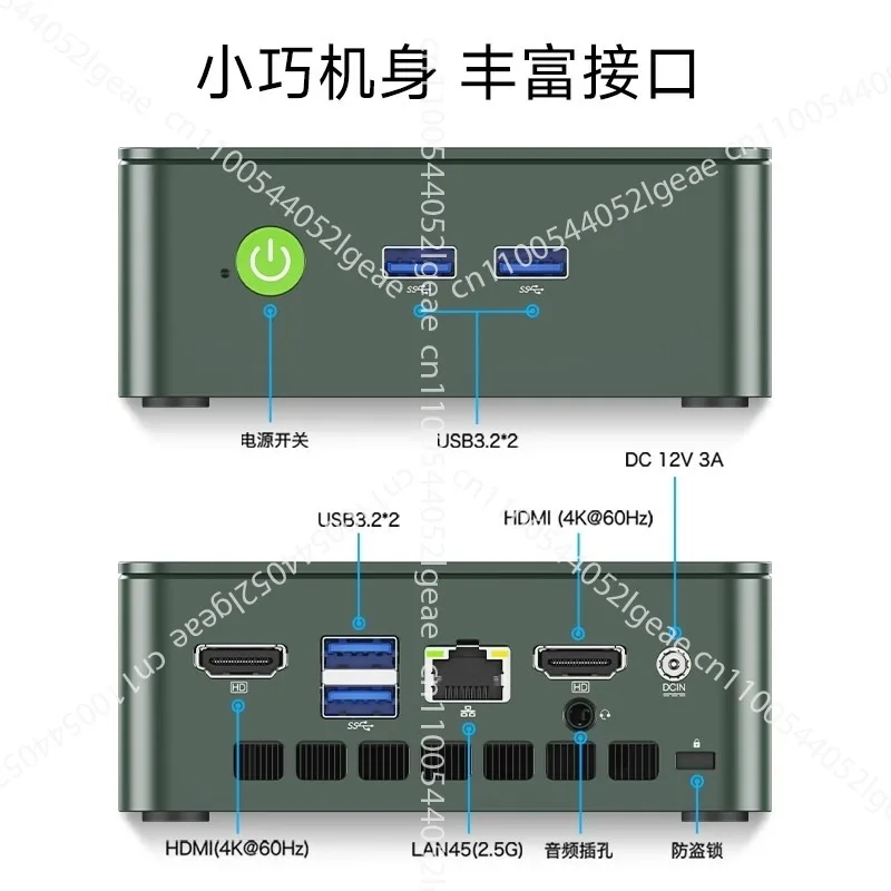 Twin Lake N150 MINI PC G3 N100 Windows 11 Pro DDR4 16GB 512GB NVMe SSD WIFI6 BT5.2 كمبيوتر ألعاب سطح المكتب