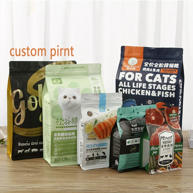 

Custom Printed Recyclable Coffee Bag Cat Dog Bet Bood Bag Snack Packaging Self-Contained Zipper Bag Ban Be Frozen