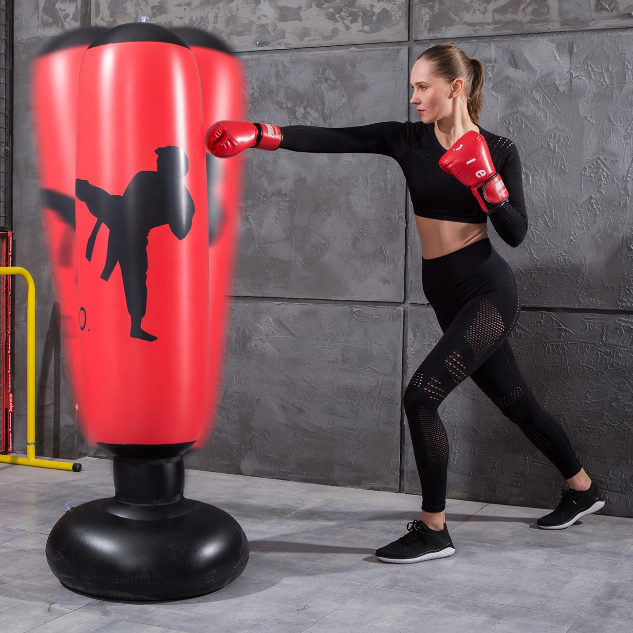 1PC Inflatable Freestanding Heavy Duty Boxing Bag,Women Men Training Equipment Exercise Boxing Standing Punching Bag