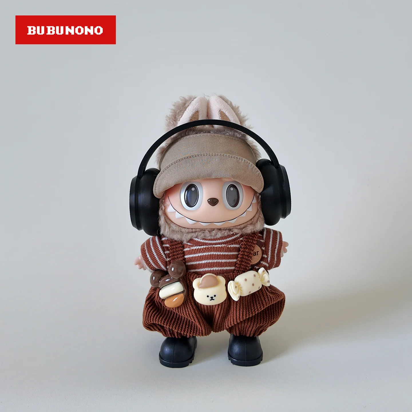 

Caramel Cocoa~ Sweet Labubu Outfit for 1 2 3 Gen Standable Vinyl Doll Clothes Sitting Decor Fashion Cute Costume