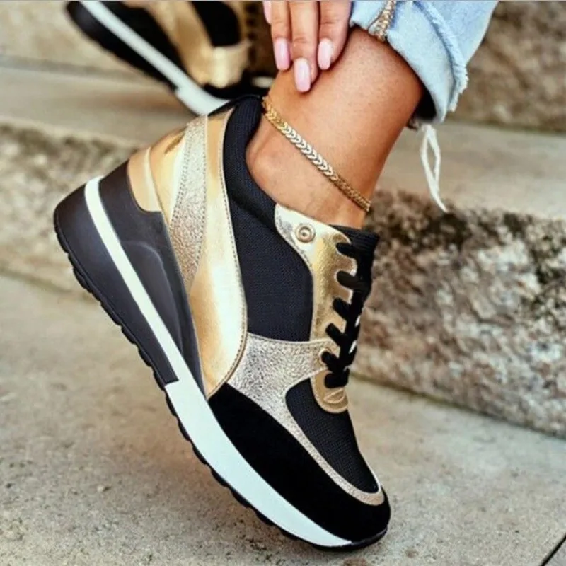 Women Sneakers 2026 Autumn Autumn New Loafers Fashionable Lace Up Platform Designer Shoes Casual Comfortable Female Sneakers