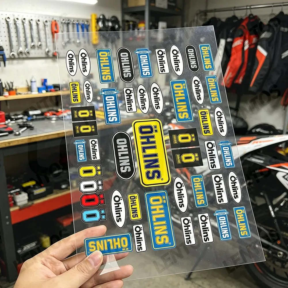For Ohlins Reflective Motorcycle Stickers Waterproof Vinyl Decals for Motorbike Helmet Fuel Tank Bike