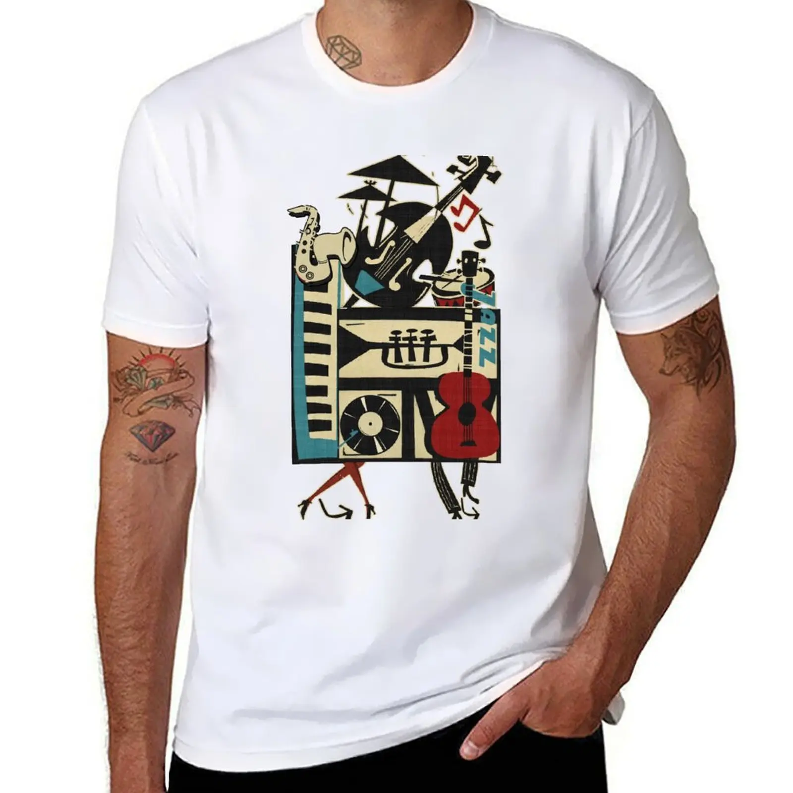 Le rythme de jazz (version complète) T-Shirt t-shirts pour homme coton homme graphique T-Shirt homme t-shirts graphique T-Shirt