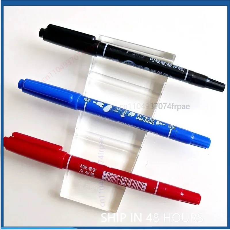 Dual Tip For Hero 8012 Water Based Marker Smooth Ink Liner Pen For Draft Signature Kids Graffiti Hand Painting(5pcs)