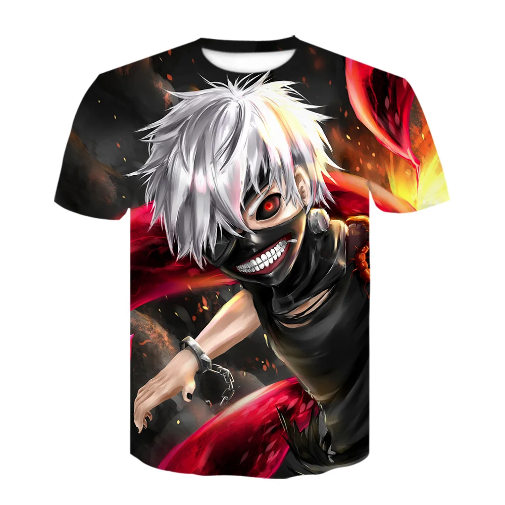 Tokyo Ghoul Anime 3D print T-shirt Men Hip Hop Short Sleeve Black T Shirts Summer tops New style Fashion Mens TShirt Streetwear