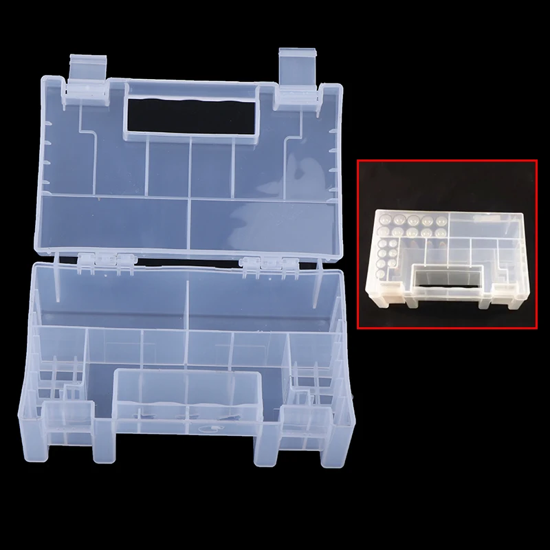 1pc Battery Case Holder Storage Box Inner Compartment Anti Impact Large Capacity Clear Wear Resistant Practical Container AA AAA