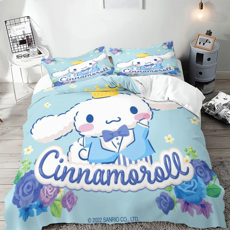 Duvet Cover Cartoon Anime Cinnamon Dog Bedding Set Children's Cute Pattern 3D Digital Printing Gift Multi-color