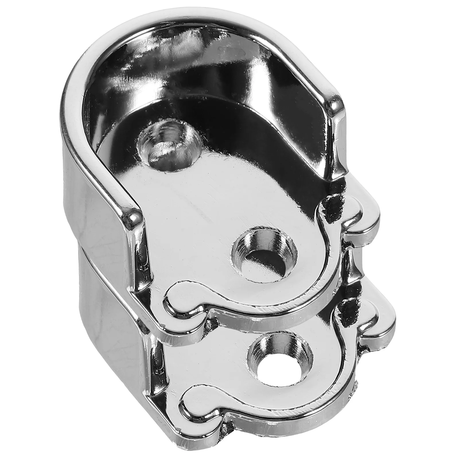 

2 Pcs Tube Holder Closet Pole Socket Flange Rod Bracket to Open Stainless Steel Shower