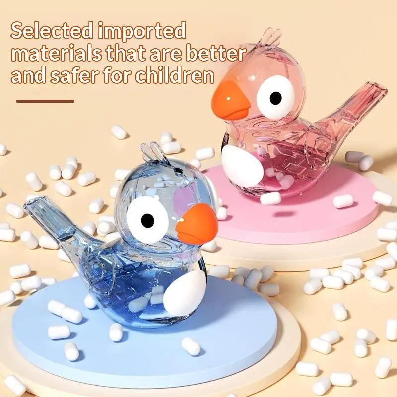 Transparent Water Bird For Children - Pour Water And Blow To Create Cheerful Sounds, Train Mouth Muscles - Fun Musical Toy