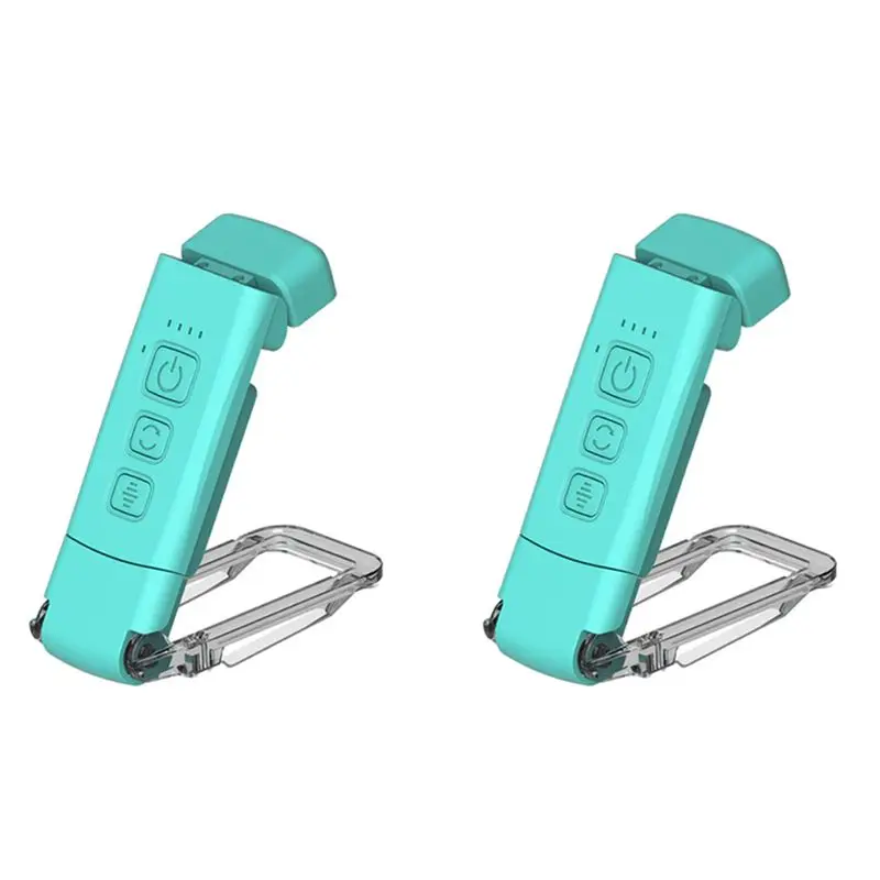 VEHO-2X Book Light With Timer USB Rechargeable Reading Light Clip-On Read Lamp Bookmark Night Light 5 Brightness-Blue