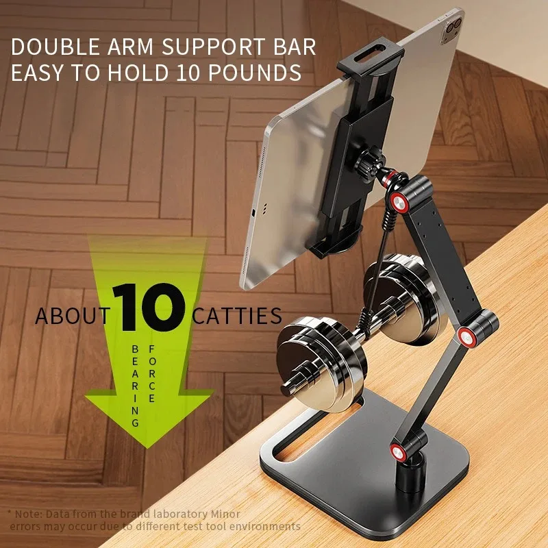 Adjustable Monitor Holder Height 360 Rotating Portable Bracket Tablet Vesa Free Standing Low Profile Desk Mount Clip up to 30cm