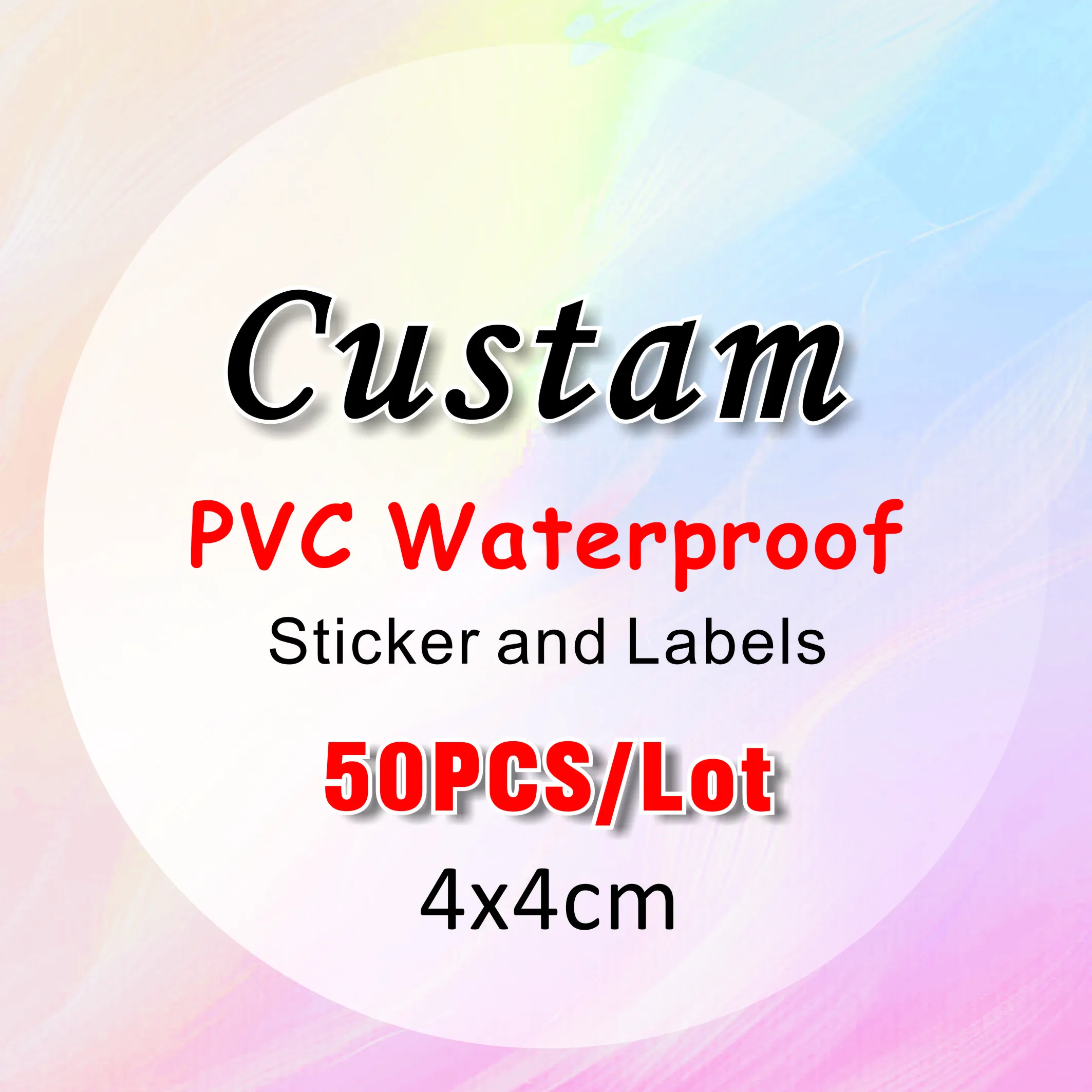 ملصقات PVC مقاومة للماء بشعار مخصص لحفلات الزفاف وأعياد الميلاد وتصميم ملصق بحجم مخصص