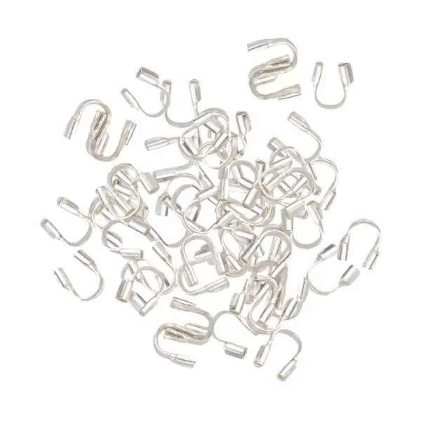 Wire Guards Loops Jewelry Making Supplies U Shape Cable Protector for Beaded Bracelet Necklace Charm DIY Accessory