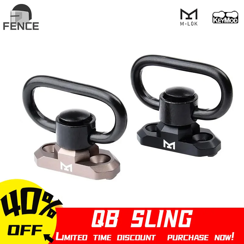 WADSN Tactical Metal QD Sling Mount For M-LOK Keymod Mount Base Accessories Mount Base Swivel Strap Buckle Quick Release Button