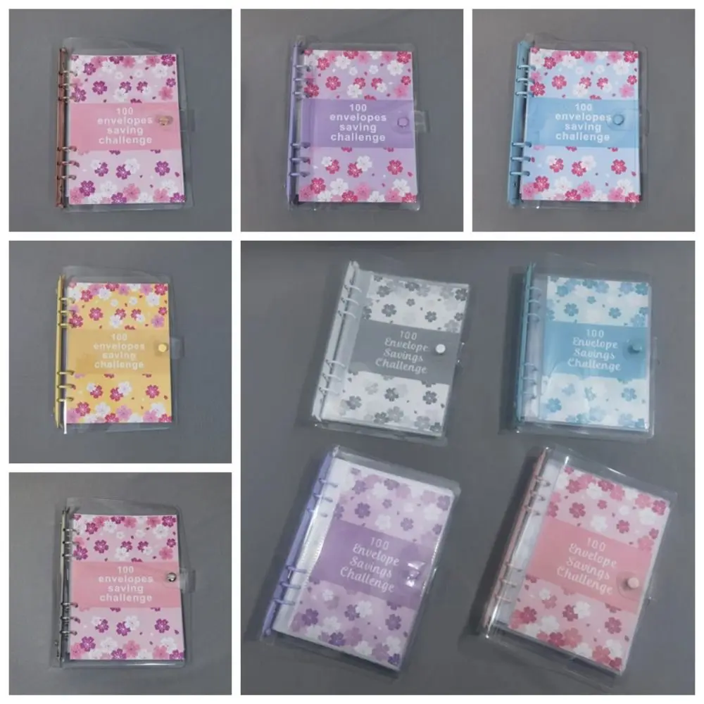Financial Management 100 Envelope Savings Challenge 100 Envelope Money Saving 100 Envelope Challenge Binder PU Cherry Blossom
