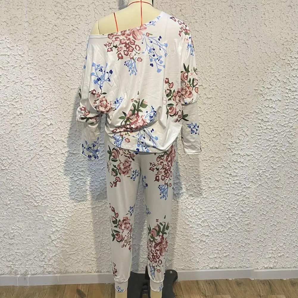 

2 Pcs/Set Trendy Autumn Tracksuit Set Pullover Fitness Winter Tracksuit Set Drawstring Crew Neck Autumn Top Pants Suit