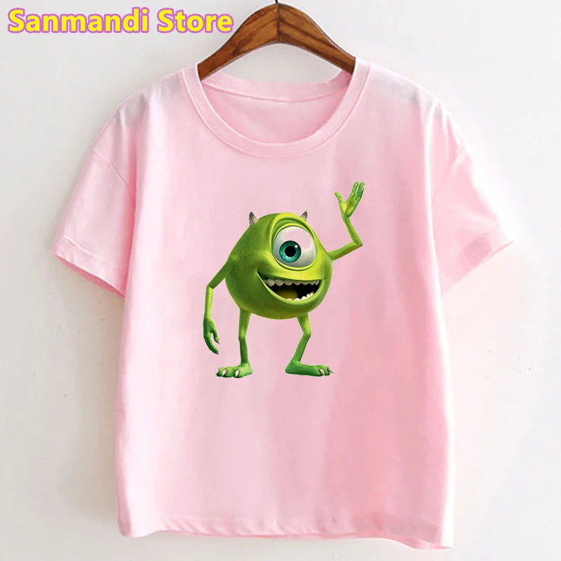 

New Monster Graphic Print Tshirt Girls Summer Fashion Kids Clothes Harajuku Shirt Funny Cute T Shirt Children Clothing T-Shirt