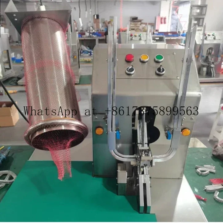 Semi-Automatic Net Bag Tying Machine Mesh Bag Clipping Tying Machine for Packaging