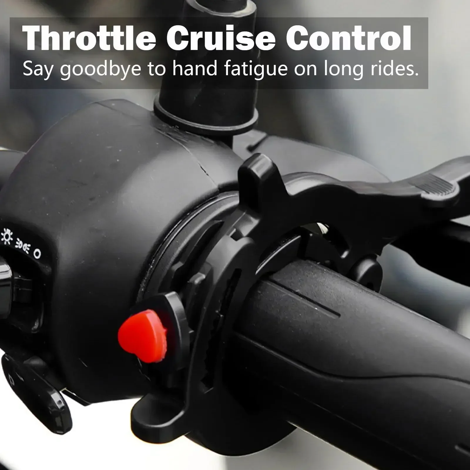 Motorcycle Throttle Assist Wrist Rest Palm Support Aluminum Lock Clamp Universal Handlebar Cruise Control