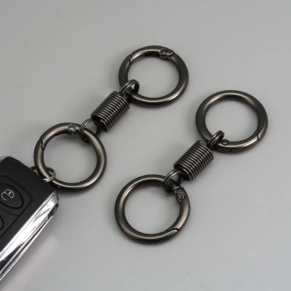 Metal Key Ring Creative Double Ring Couple Metal Keychain Ring Hanging Split Ring Key Pendant