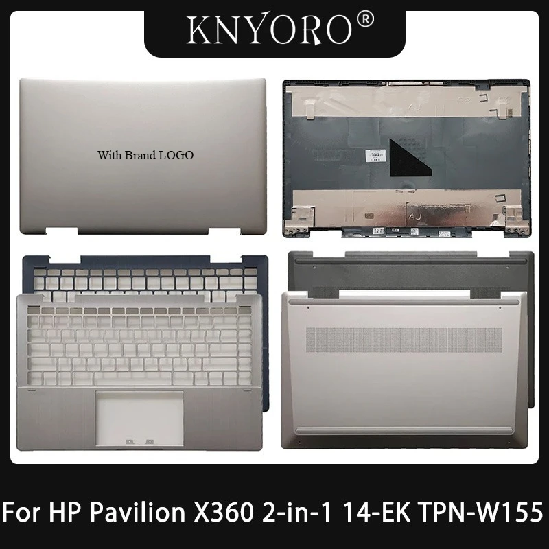 

For HP Pavilion X360 2-in-1 14-EK TPN-W155 Screen Back Cover Palmrest Bottom Shell Upper Lower Case Silver N09441-001 N09442-001
