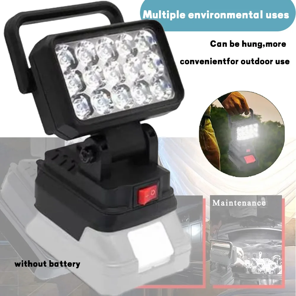 

1 Piece Portable Lamp Hand Lantern 15 Beads LED Working Light Spotlight For Makita 18V Li-ion Battery