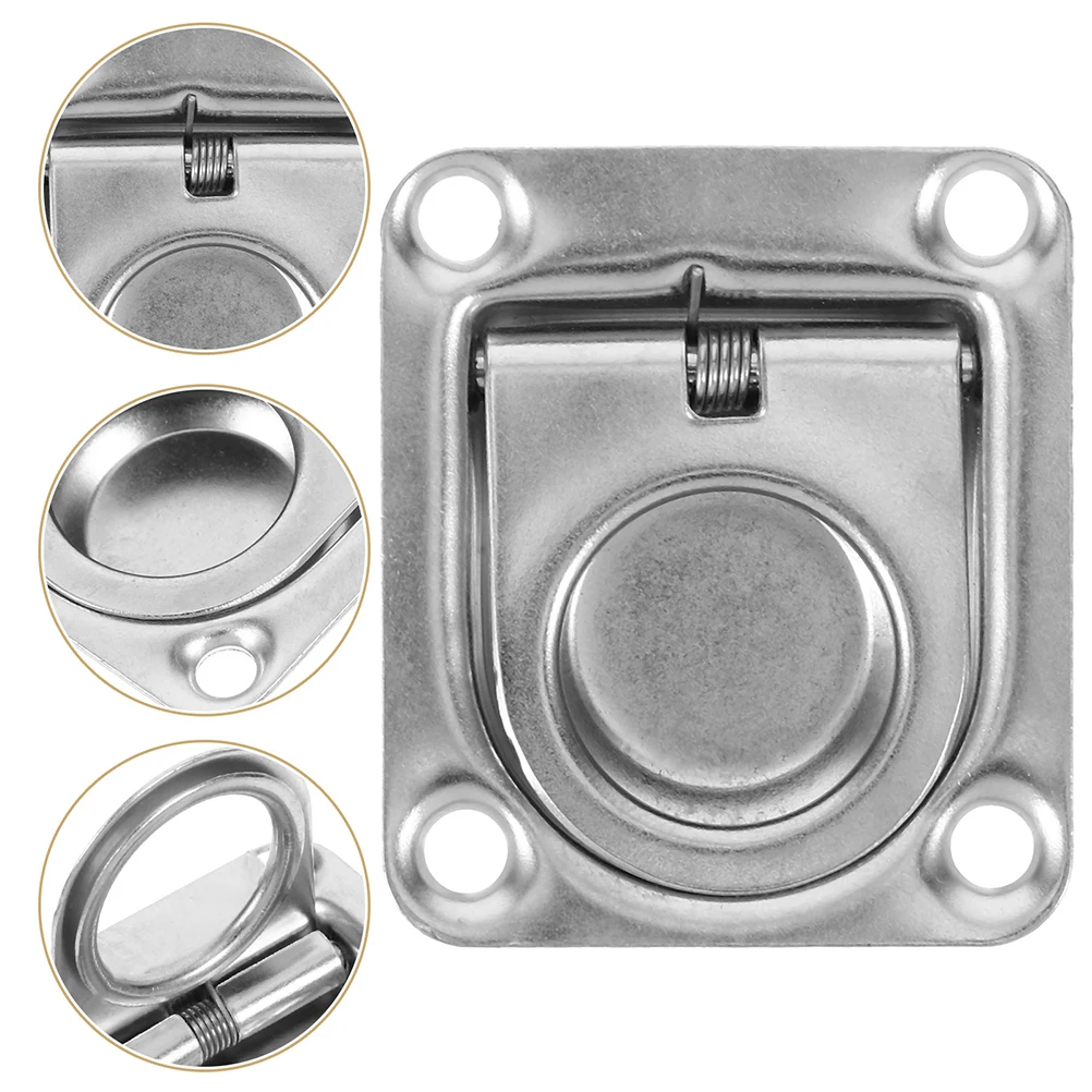 

Stainless Steel Pull Ring Boat Hatch Latch Deck Handle Durable Easy Install Reliable Performance For Kayak