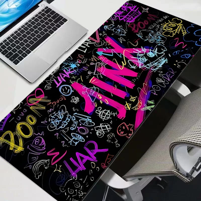 Tapis de souris Gamer PC, grand tapis de bureau XXL 900x400, tapis de clavier Anime, accessoires de jeu, tapis de souris J-Jinx pour LOL