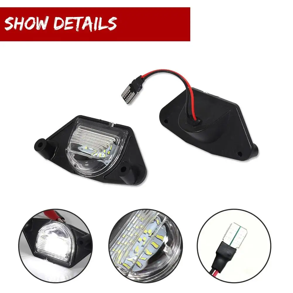 Car LED License Plate Lights For Chevrolet Corvette C4 C5 C6 Impala S10 SSR For Pontiac Fiero Firebird For GMC C1500 C2500 C3500