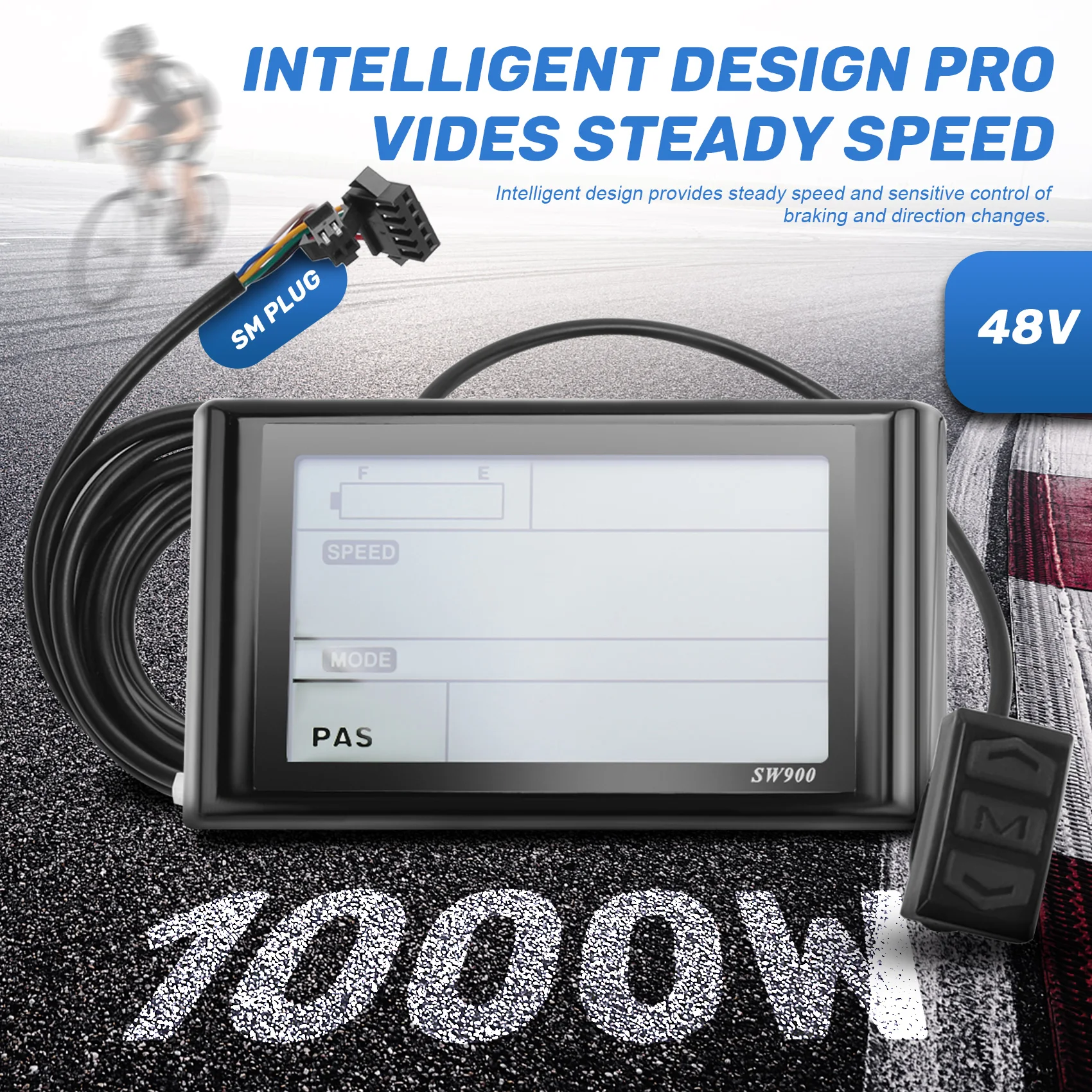 

2525-36 В, 48 В, 750 Вт, 1000 Вт, трехрежимный, 12 трубок, бесщеточный контроллер 30 А, комплект дроссельной заслонки со светодиодным дисплеем SW900, детали для электронного велосипеда