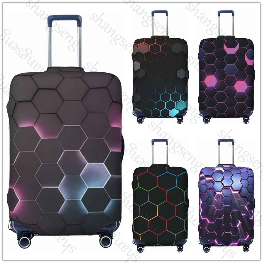 

Honeycomb pattern Thick Elastic Luggage Protective Cover Zipper Suit For 18-32in Bag Suitcase Covers Trolley Cover Travel