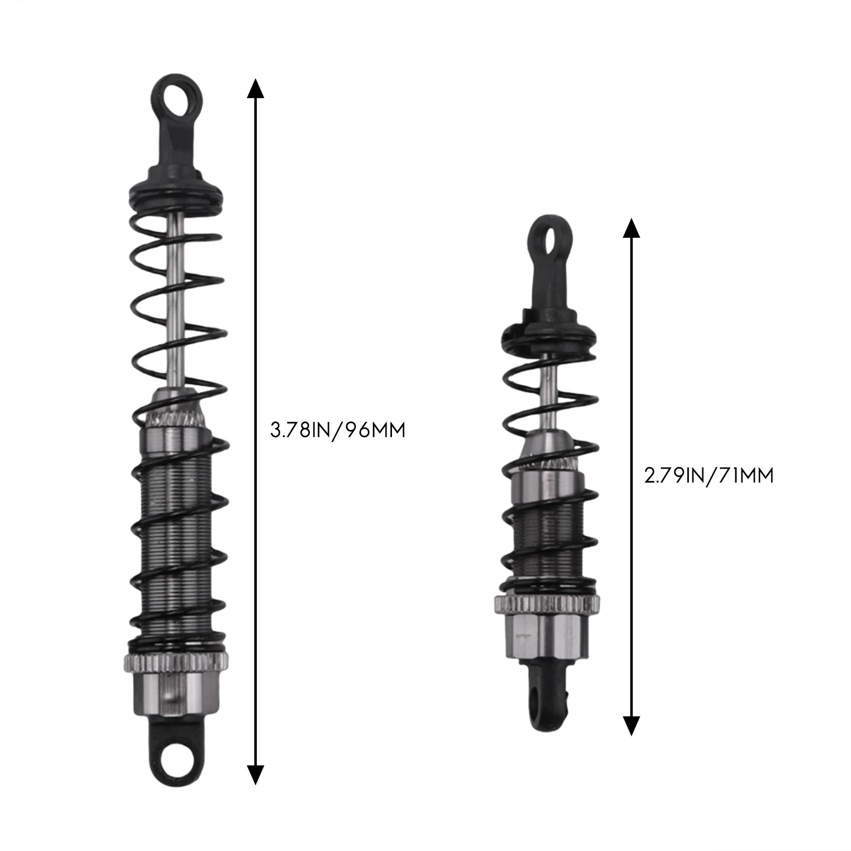 Amortisseur avant et arrière rempli d'huile en métal, pièce en titane UpNeedle, adapté pour 1/12 WLtoys, 12428, 12423 RC Car Inoler