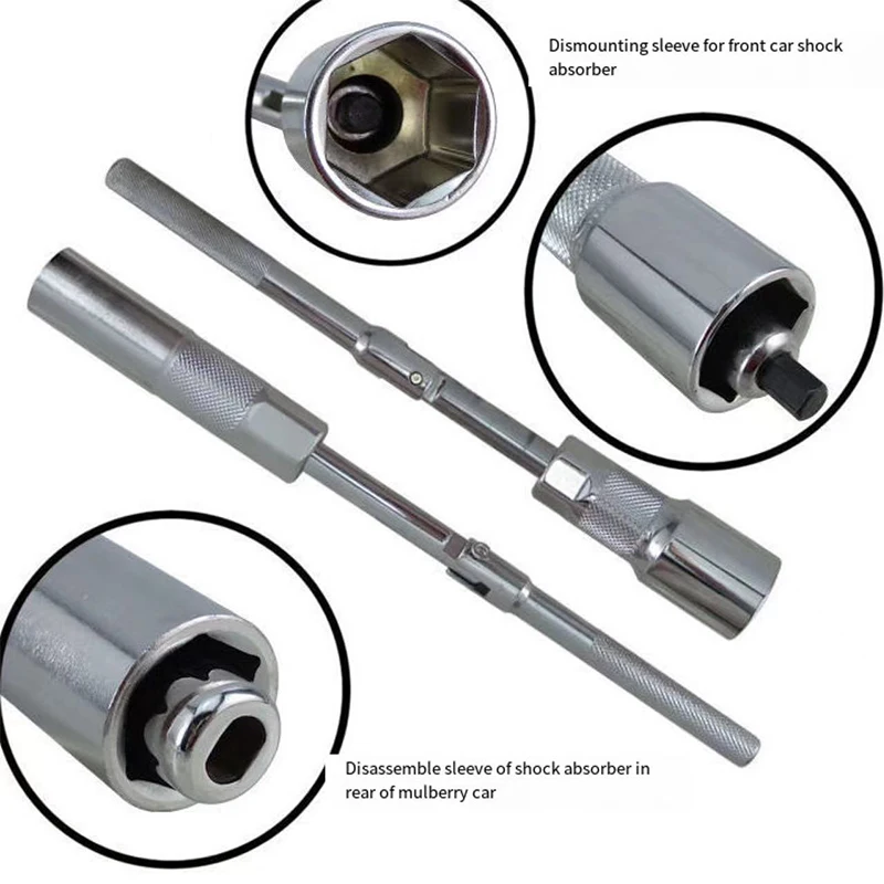 17mm 22mm Front and Rear Shock Absorber Inner Hexagon Removal Wrench Maintenance Rear Shock Absorber Sleeve Tool for The Public