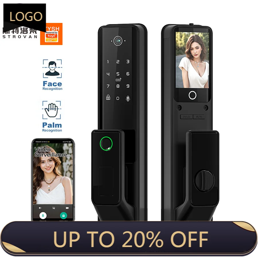 

STLF Smart 3d Face Fingerprint Tuya Wifi Smart Door Lock With Remote Unlock Fingerprint Tuya Wifi Smart Door Lock