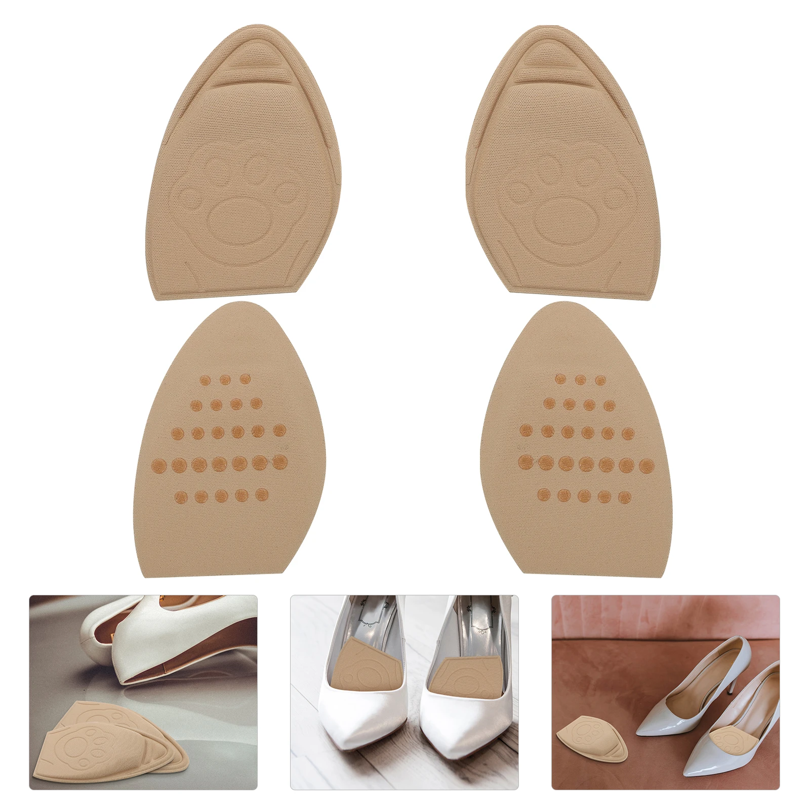 المضادة للانزلاق كعب القبضات الأمامية وسادة للكعب العالي وسادة للقدم نعل الحذاء مشط القدم دعم إدراج لتخفيف الآلام