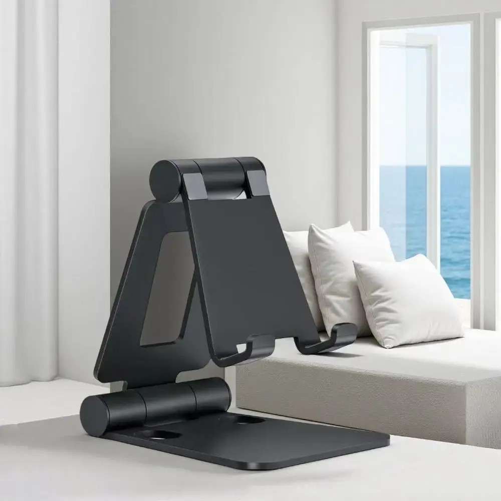 

2025 Multi-Angle Phone Stand - Foldable & Adjustable Holder with Non-Slip Base, Universal Charging Port for All Smartphones