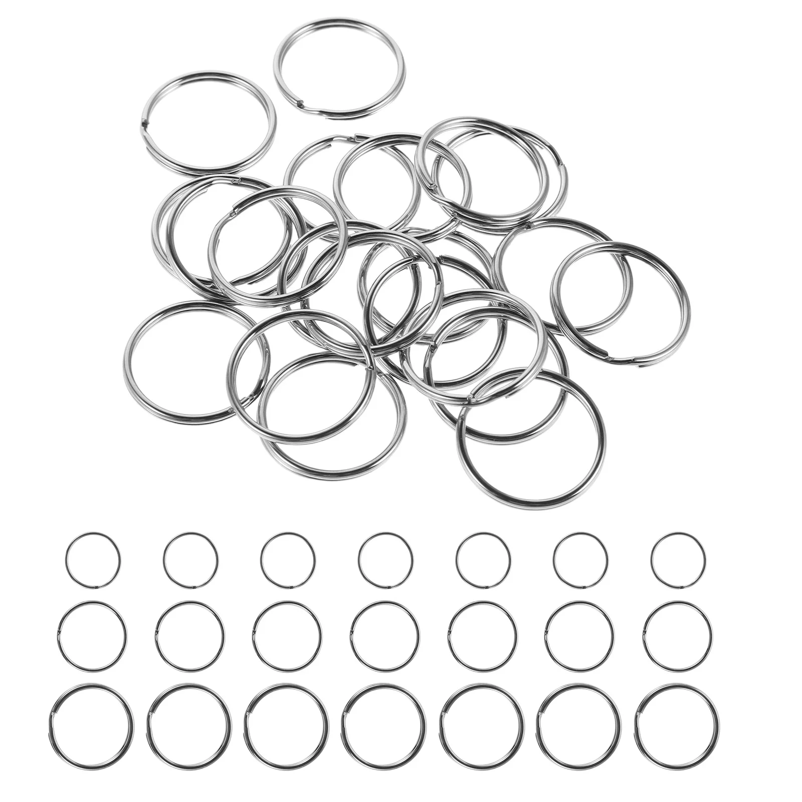 

150Pcs Stainless Steel Key Rings Heavy Duty Round Split Keychain Connectors for Car Keys DIY Crafts Accessories