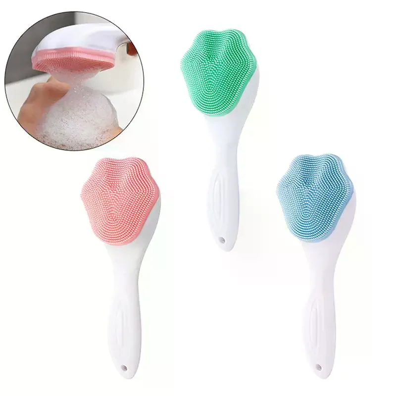 Soft Silicone Facial Brush Manual Massage Brush Cleanser To Remove Black Pores Deep Cleaning Brush Tools