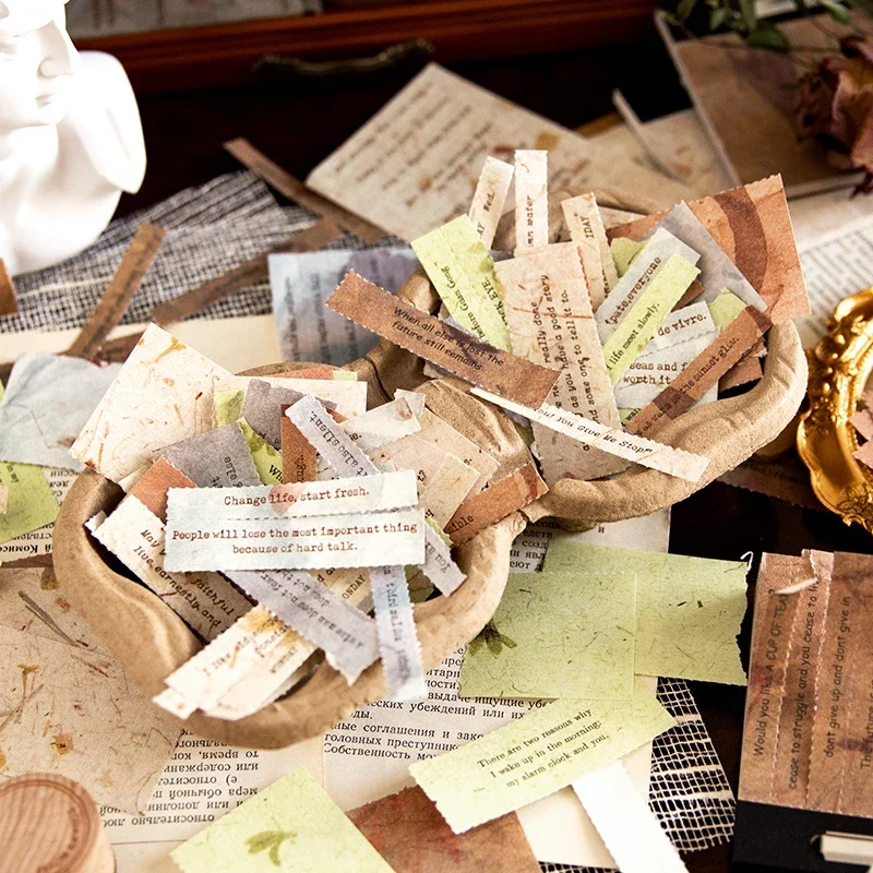 40Pieces Material Book light Message Handbook Material spelling Creative Decorative backing Memo Pad Writing 175*65MM