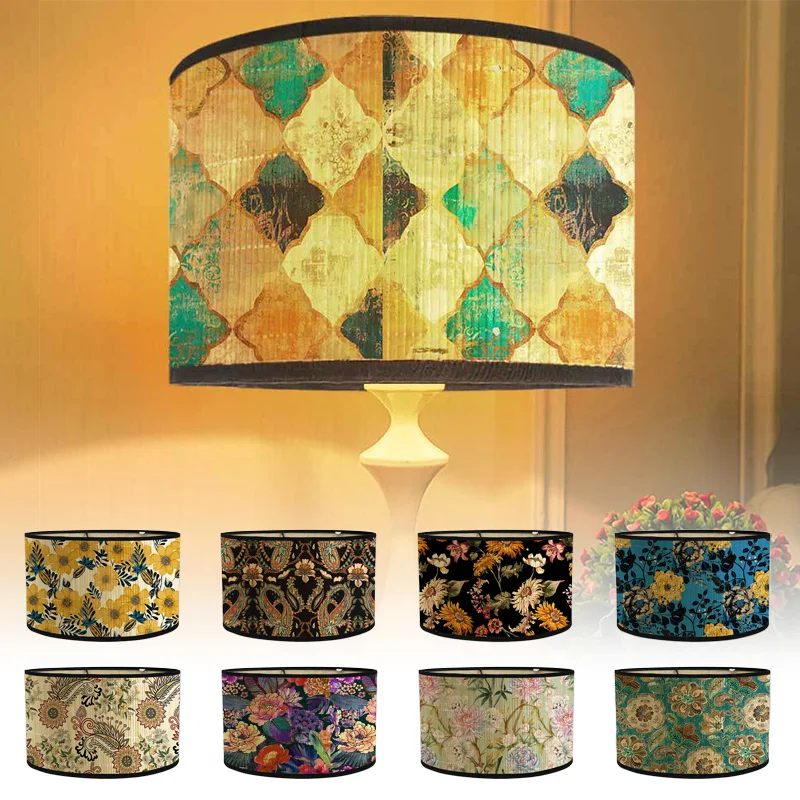 30cm Bamboo Art Lamp Shade Japanese Zen Chandelier Floor Lamp Cover E27 Living Room Hotel Homestay Wall Lampshade Home Decor